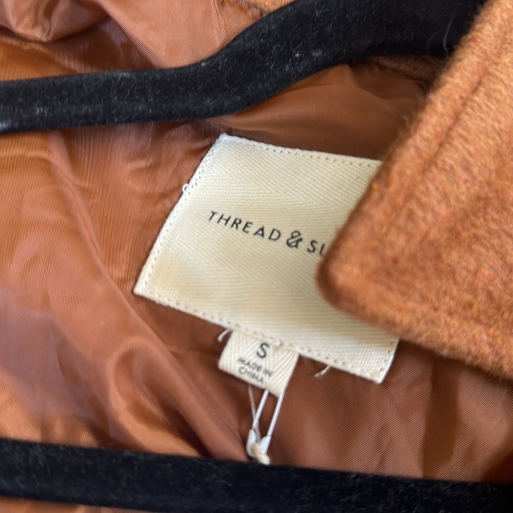 NWT Thread & Supply Copper Brown Utility Button Down Jacket, Size Small - Picture 3 of 9